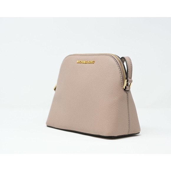 MICHAEL KORS ADELE Medium Dome Crossbody Fawn Leather NWT 35H8GAFC8L $248 - Picture 2 of 8